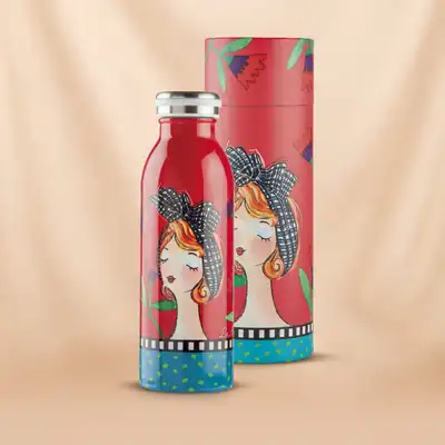 Stylish Le Pupazze Red Water Bottle 500ml - Eco-Friendly & Leak-Proof