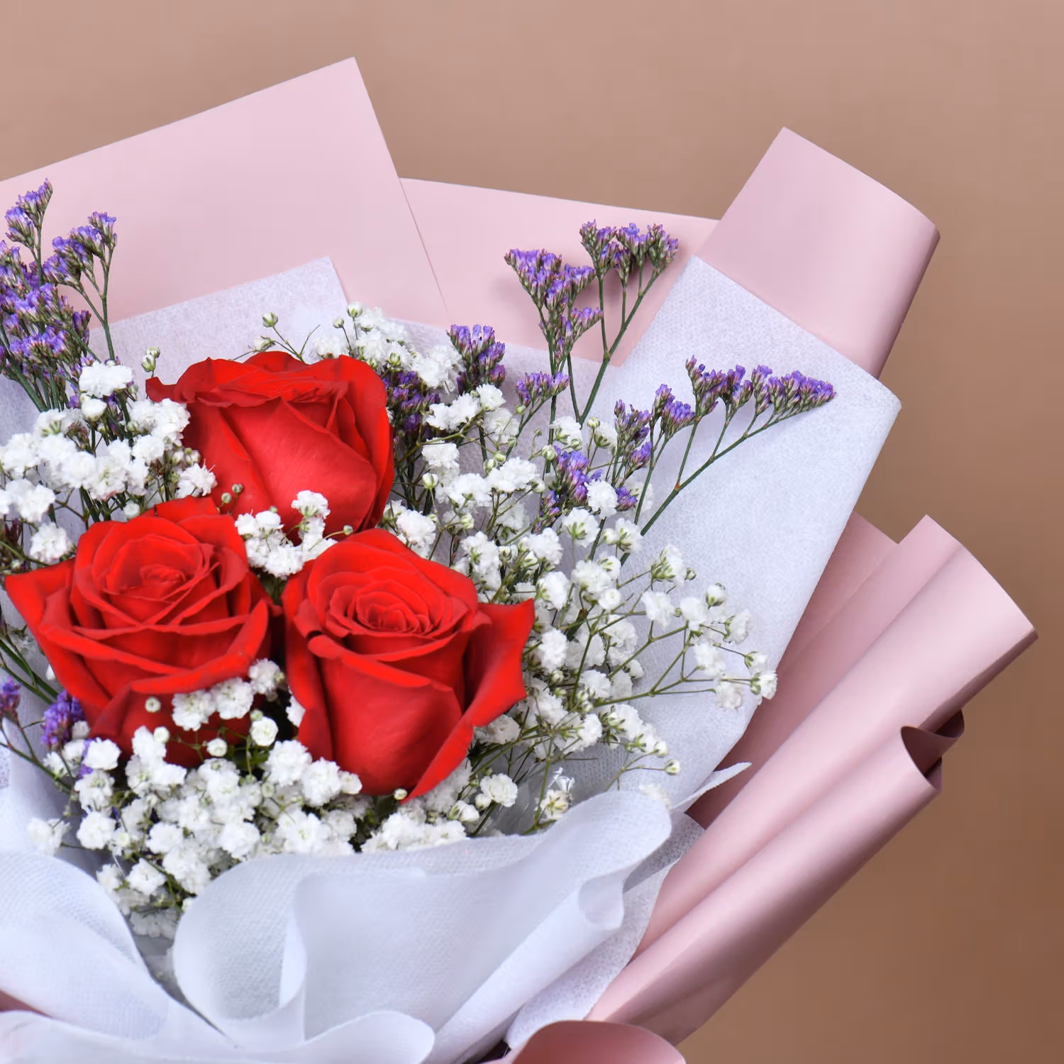 Elegant Blushing Rose Bouquet Delight - Bouquet