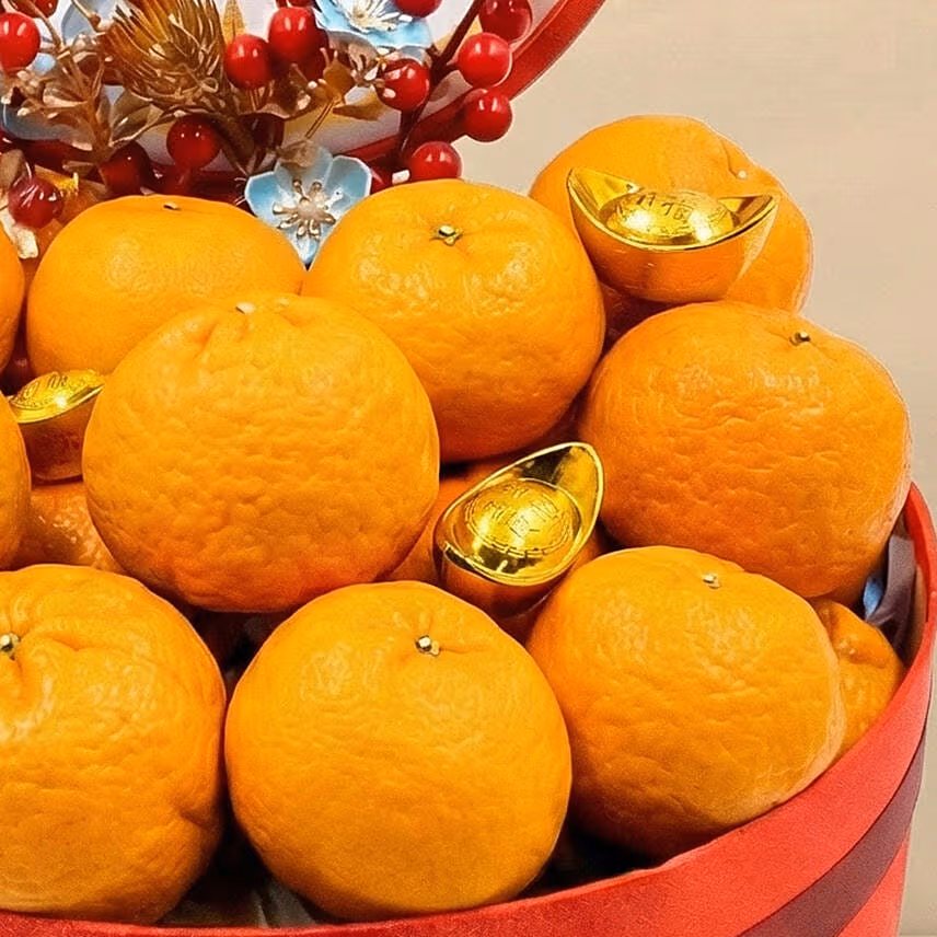 Fortune Mandarin Orange Chinese New Year Gift Box - Wealth, Luck & Abundance