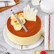 Exquisite Sacred Beadwork Mauli Rakhi with Delightful Butterscotch Cake - 500g Surprise