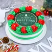 Festive Season's Greetings Chocolate Cake - 1 Kg Round Delight