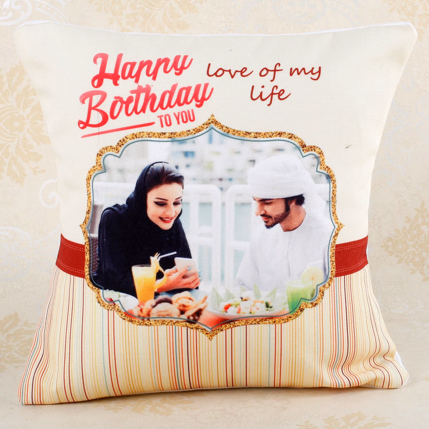Romantic Birthday Personalized Cushion