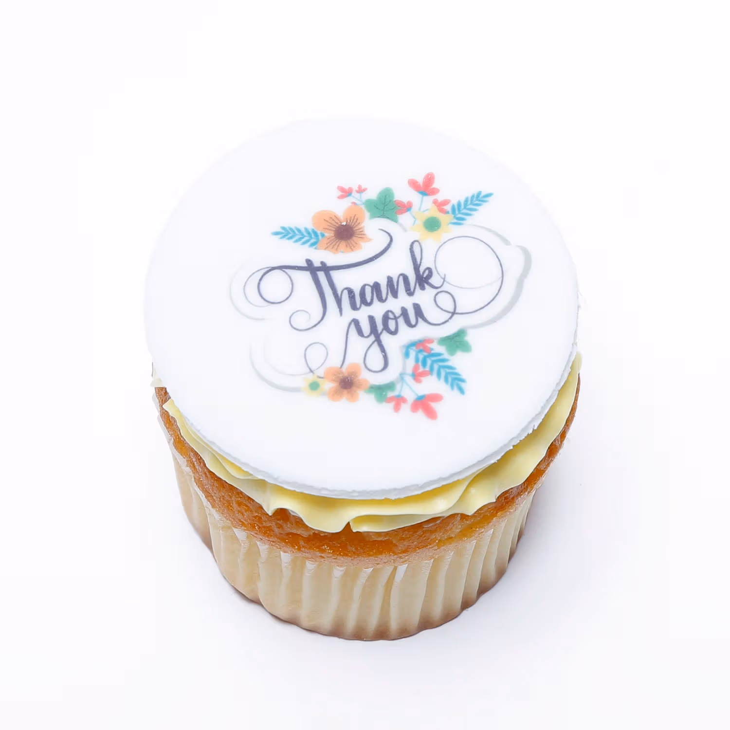 Elegant Thank You Vanilla Cupcakes - Set of 6