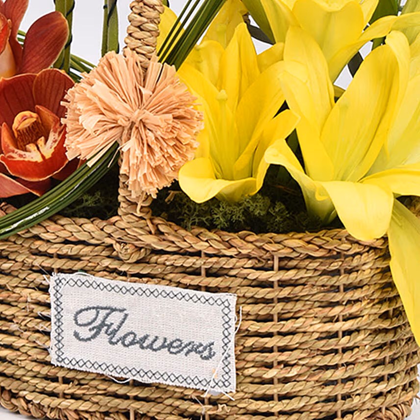 Birthday Wishes Flowers Basket