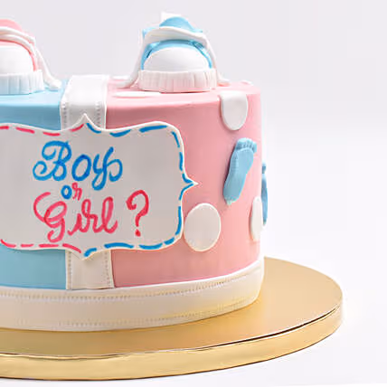 Bundle of Joy Gender Reveal Cake - Vanilla Delight