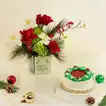 Season's Greetings Flower n Vanilla Cake Combo