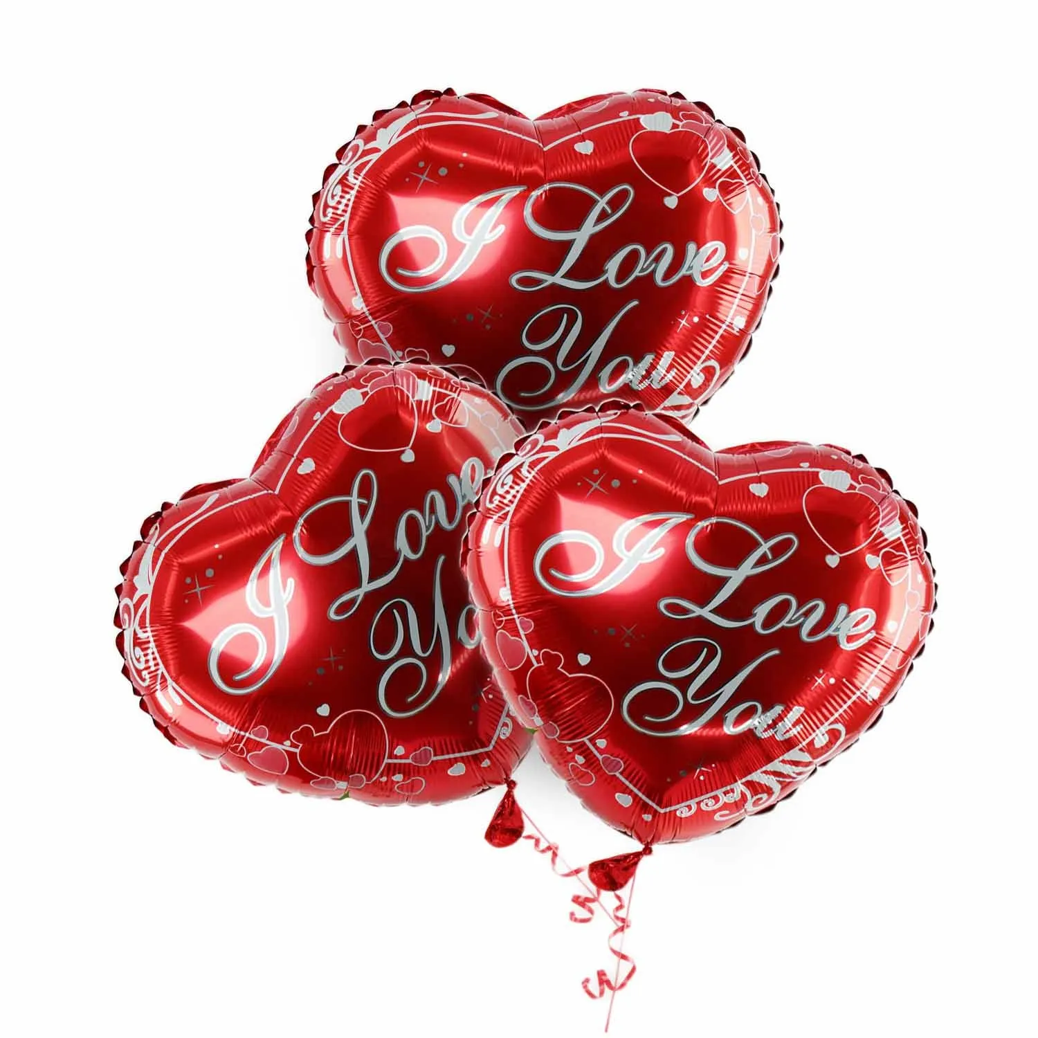 Romantic Heart-Shaped 'I Love You' Foil Balloons