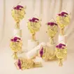 Purple Chrysanthemum Mini Flower Bouquets - 12 Bouquets