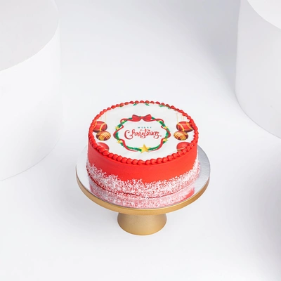 Festive Christmas Red Velvet Cake - 500 Grams of Joy