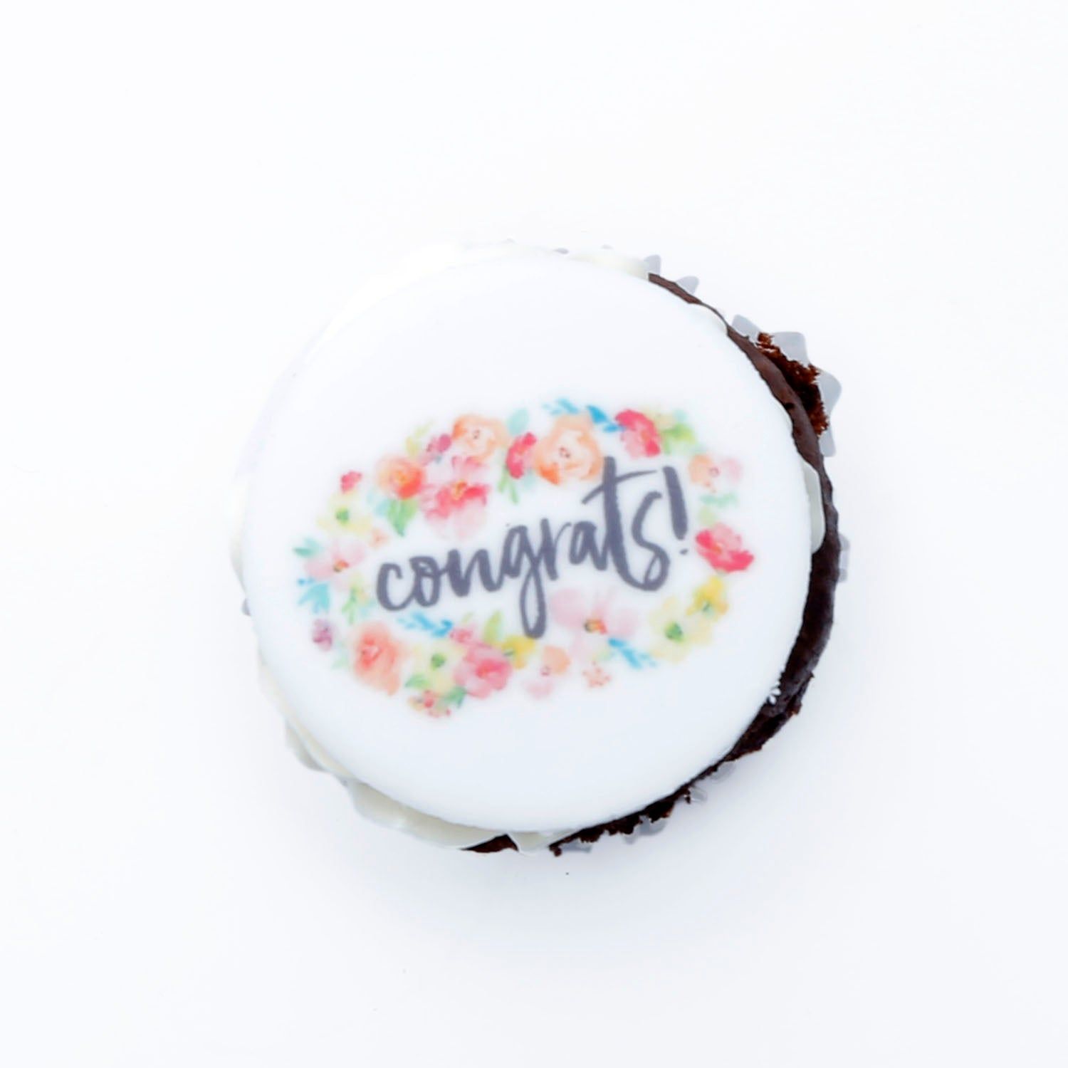 Delicious Chocolate 'Congrats' Cupcakes - Box of 6