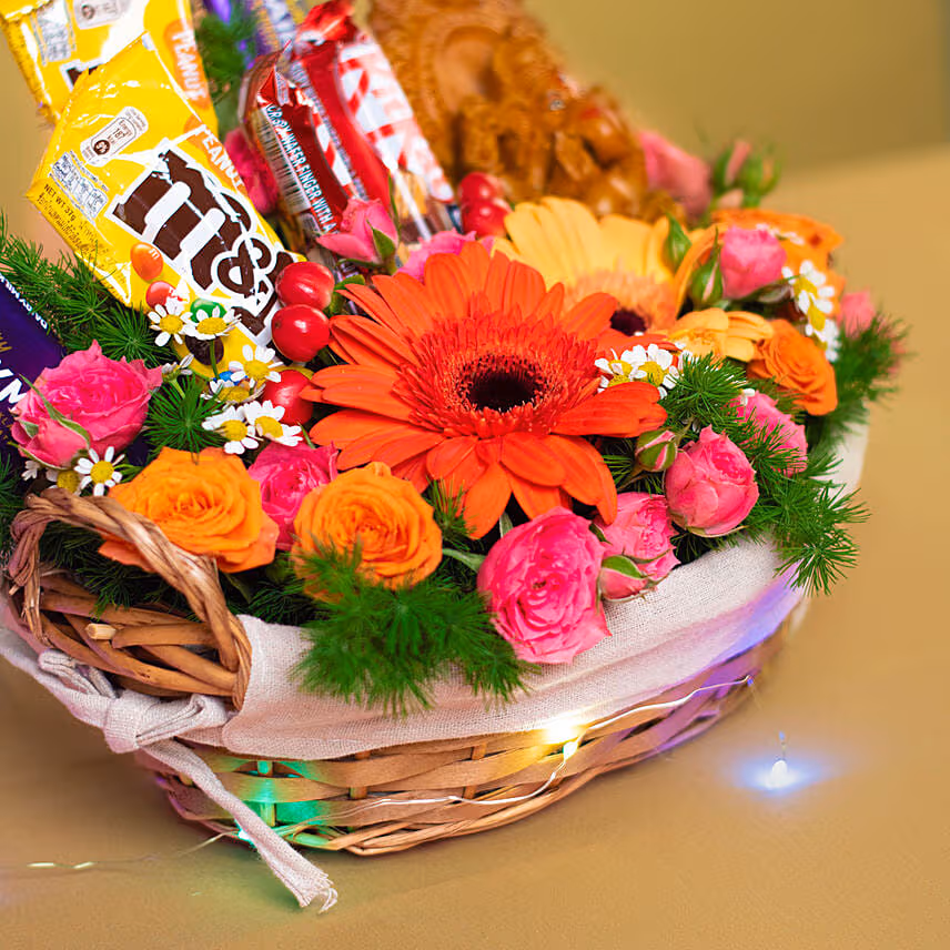 Choco Delight Festive Basket Hamper