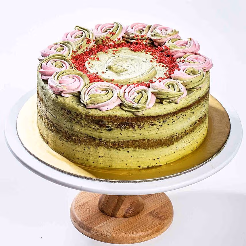 Matcha Balsamic Strawberry Cake 5 inches