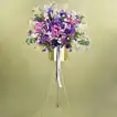 Mesmerising Purple & Pink Flowers Tripod Stand