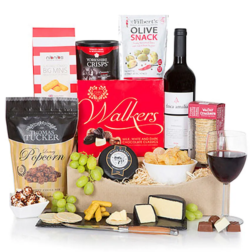 Gourmet Cheese And Wine Classy Tray