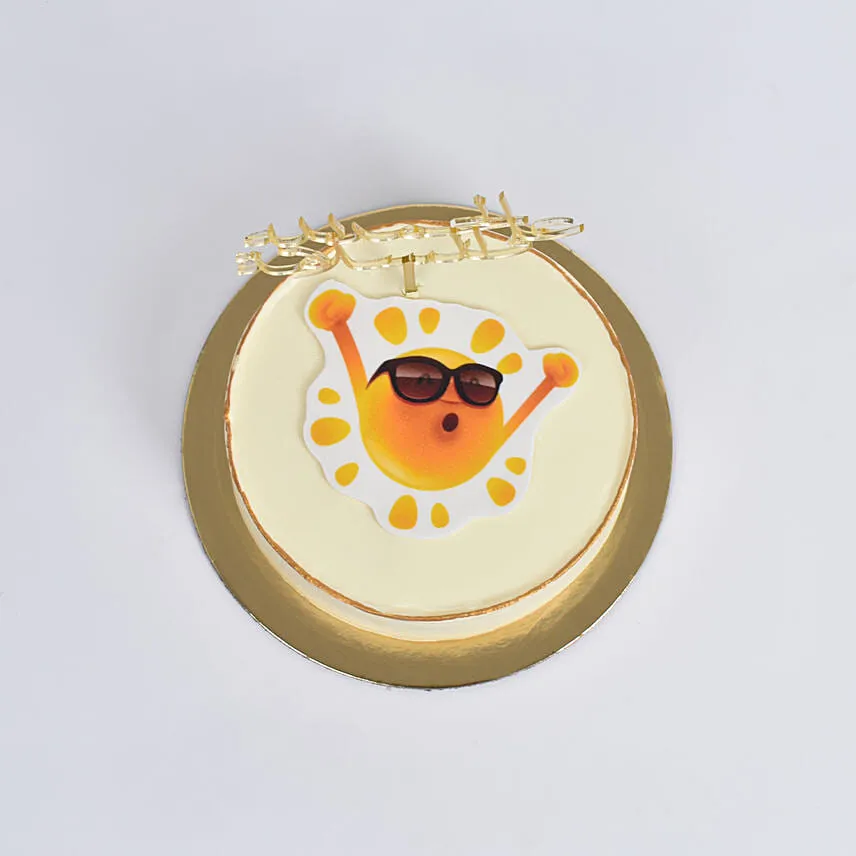 Get Well Soon Emoji Red Velvet Cake