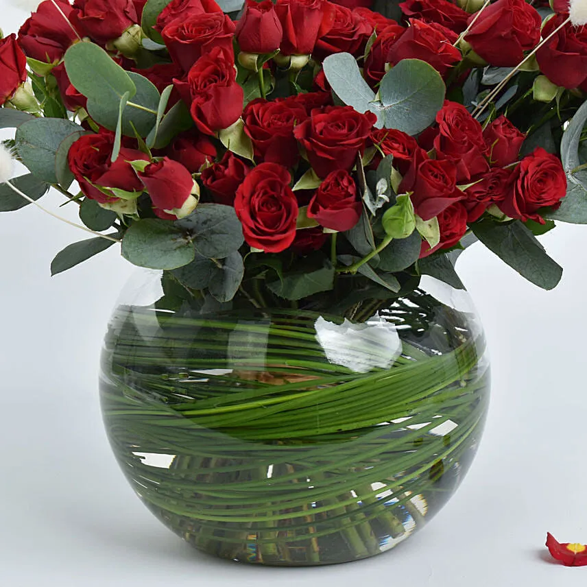 Spray Roses In a Vase
