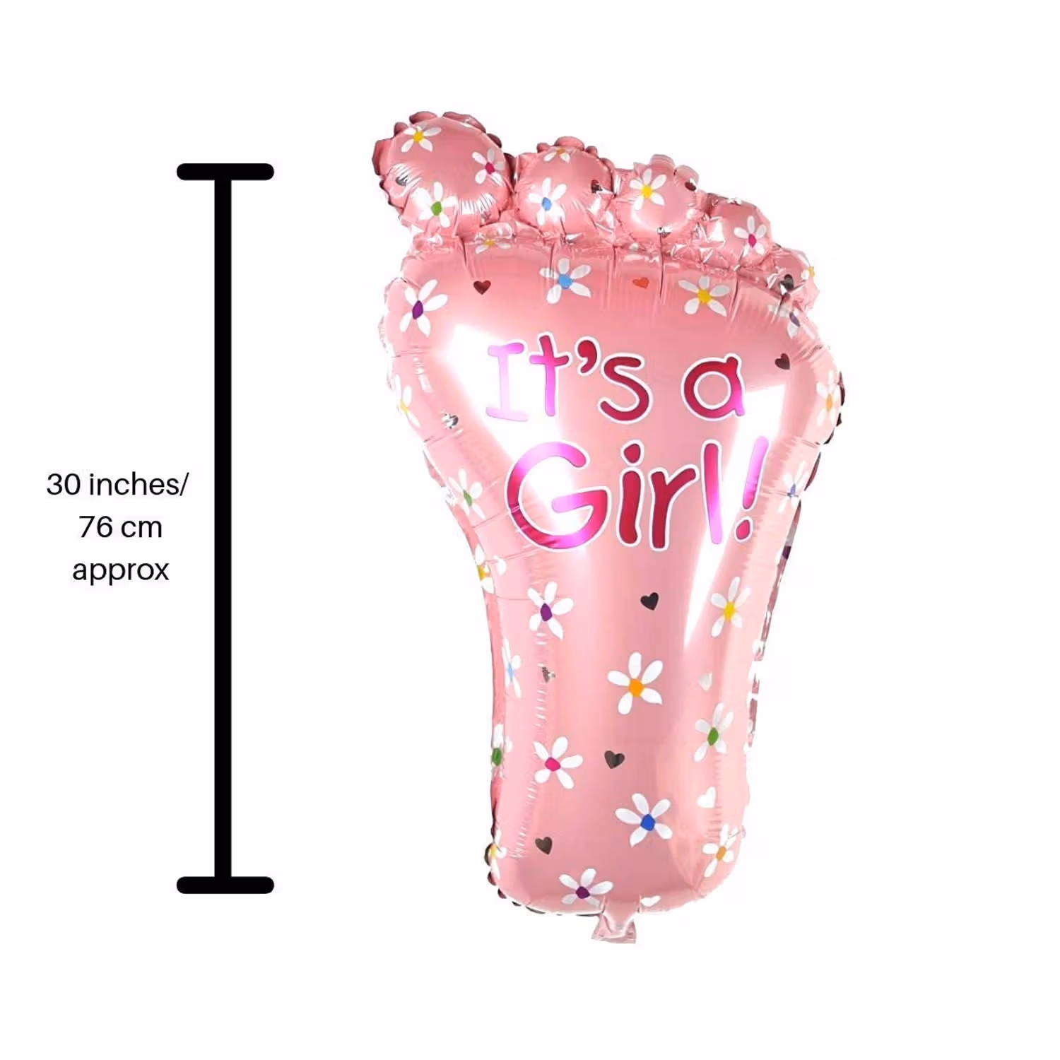 Adorable 'It's A Girl' Foil Balloon Bouquet - Perfect for Baby Showers