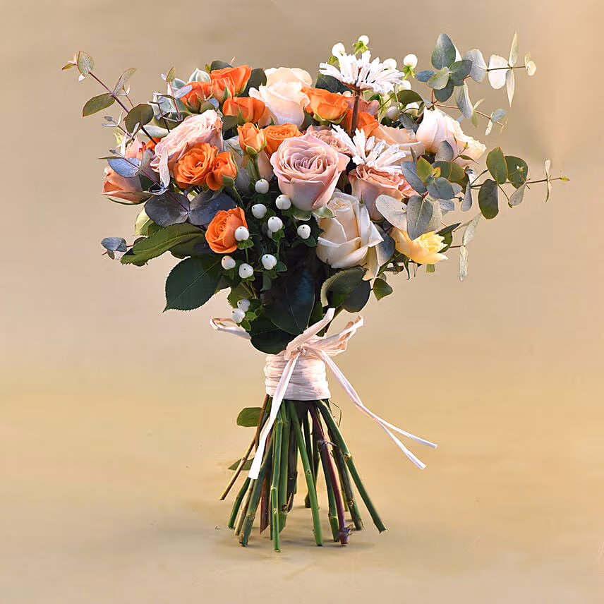 Flamboyant Mixed Flowers Bunch for Fathers Day