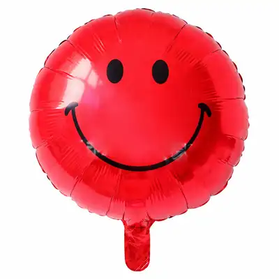 Cheerful Red Smiley Foil Balloon - Perfect for Parties!
