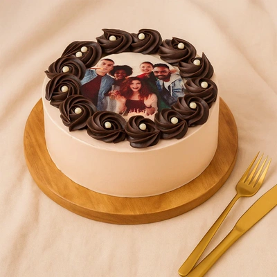 Sinful Chocolate Symphony Photo Cake - 500 Grams / Chocolate
