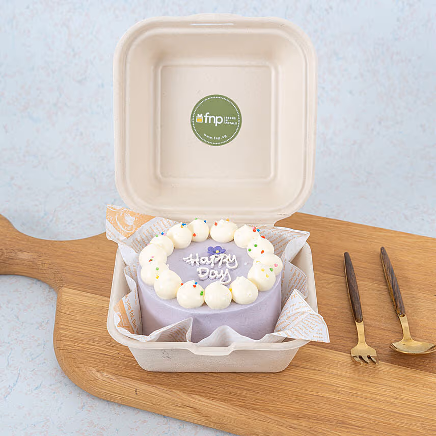 Sweet Purple Korean Bento Strawberry Cake