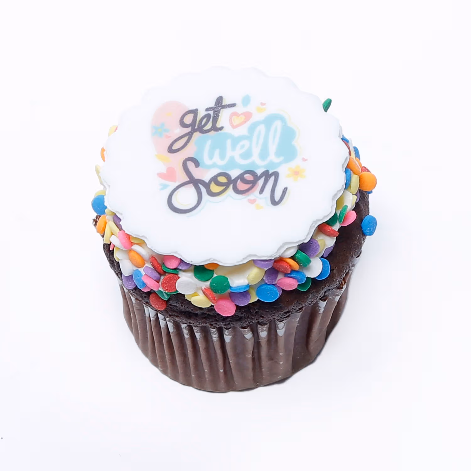 Delicious Vanilla Get Well Soon Cupcakes - Set of 6