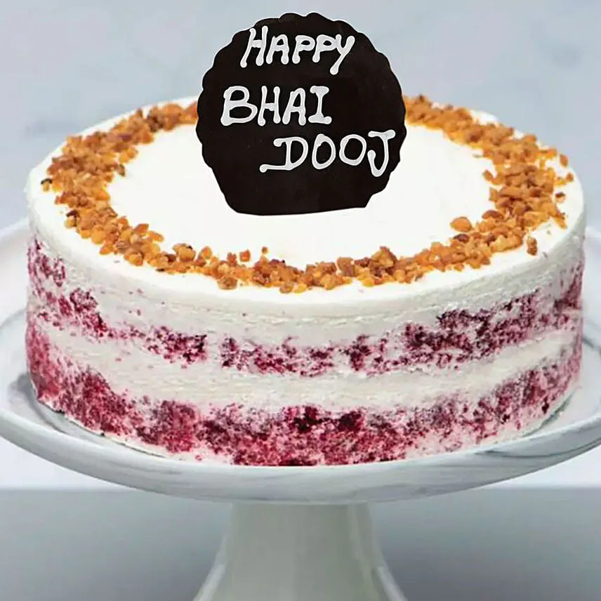 Red Velvet Peanut Butter Cake for Bhai Dooj