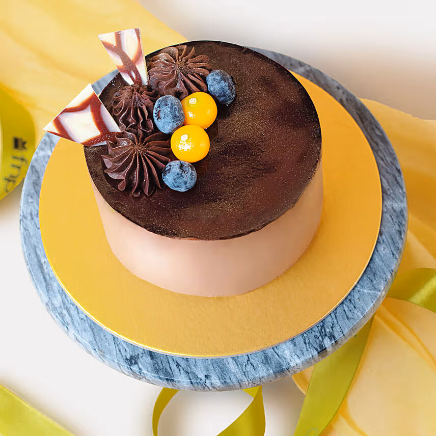 Tempting Chocolate Cake With It's Boy Balloons Set