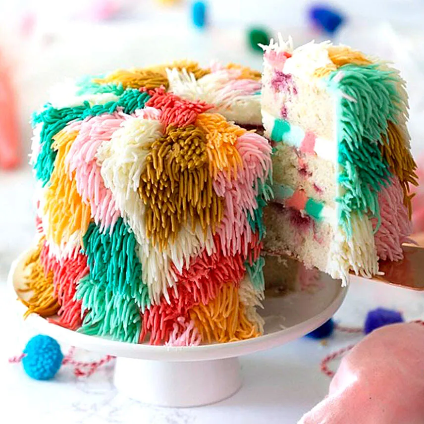 Vanilla Buttercream Shag Cake