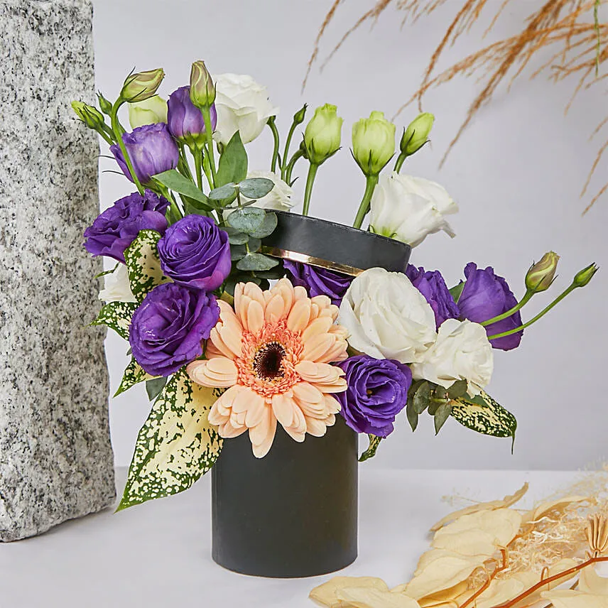 Mini Black Box of Flowers