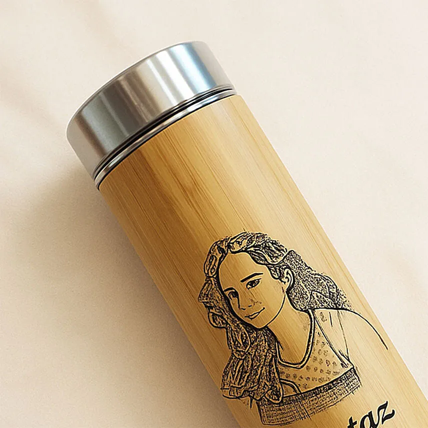Engraved Bamboo Tea Infuser