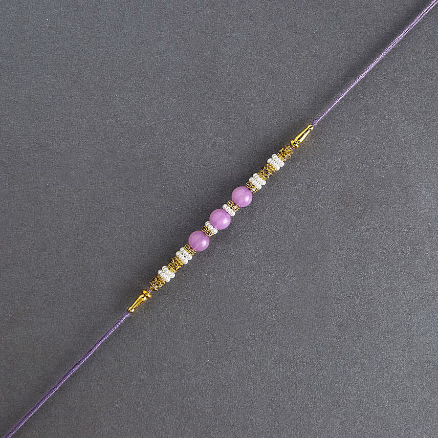 Single Graceful Pearl Ethnic Rakhi