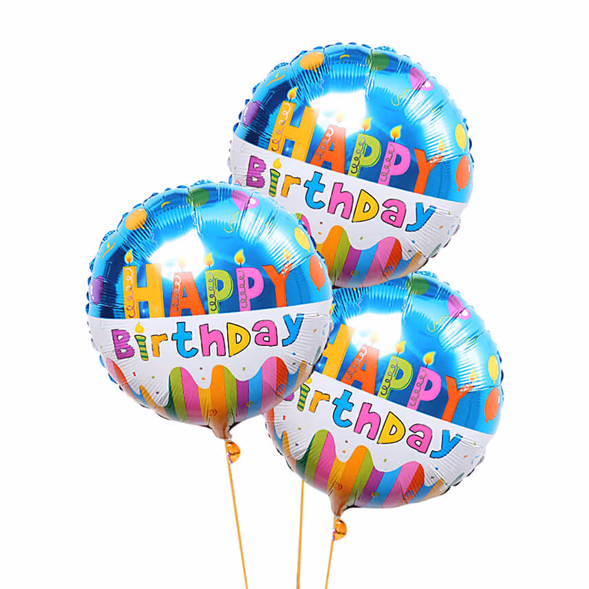 Serene Gerberas N Alstroemeria Bouquet With Birthday Balloon