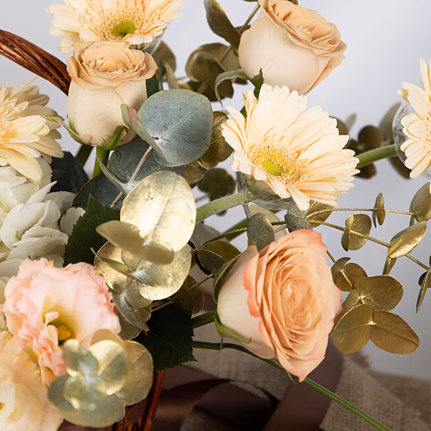 Fuzzy and Beautiful Flowers Basket
