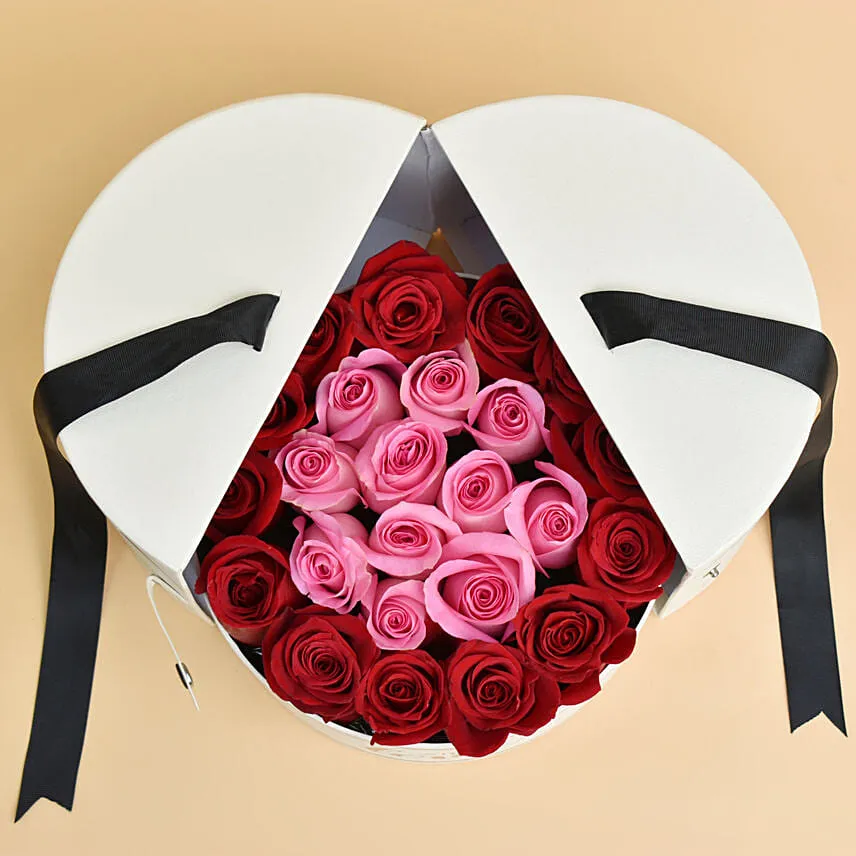 Pink & Red Roses Love For Valentine