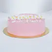 Elegant Pink Chocolate Anniversary Cake with Floral Design