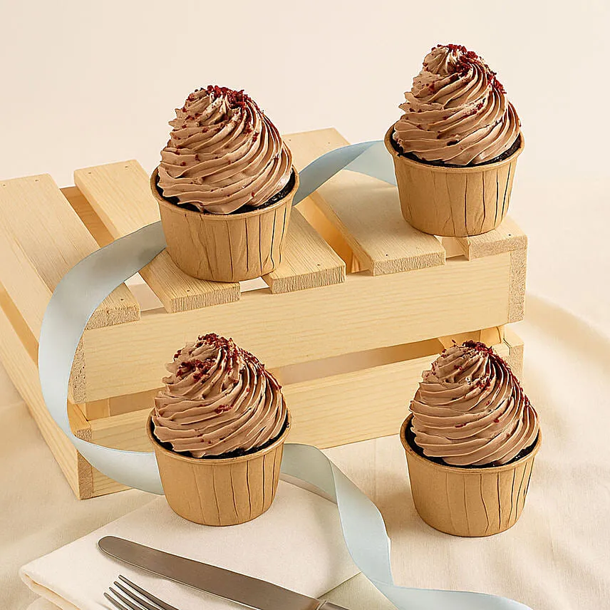 Chocolate Cupcakes Set of 4
