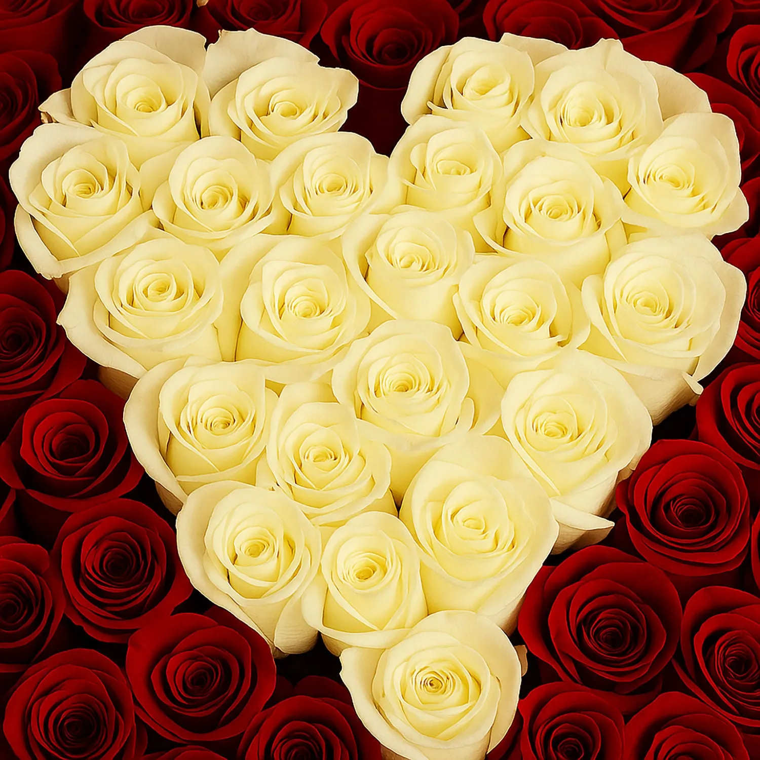 Heart Shaped Premium Roses Arrangement