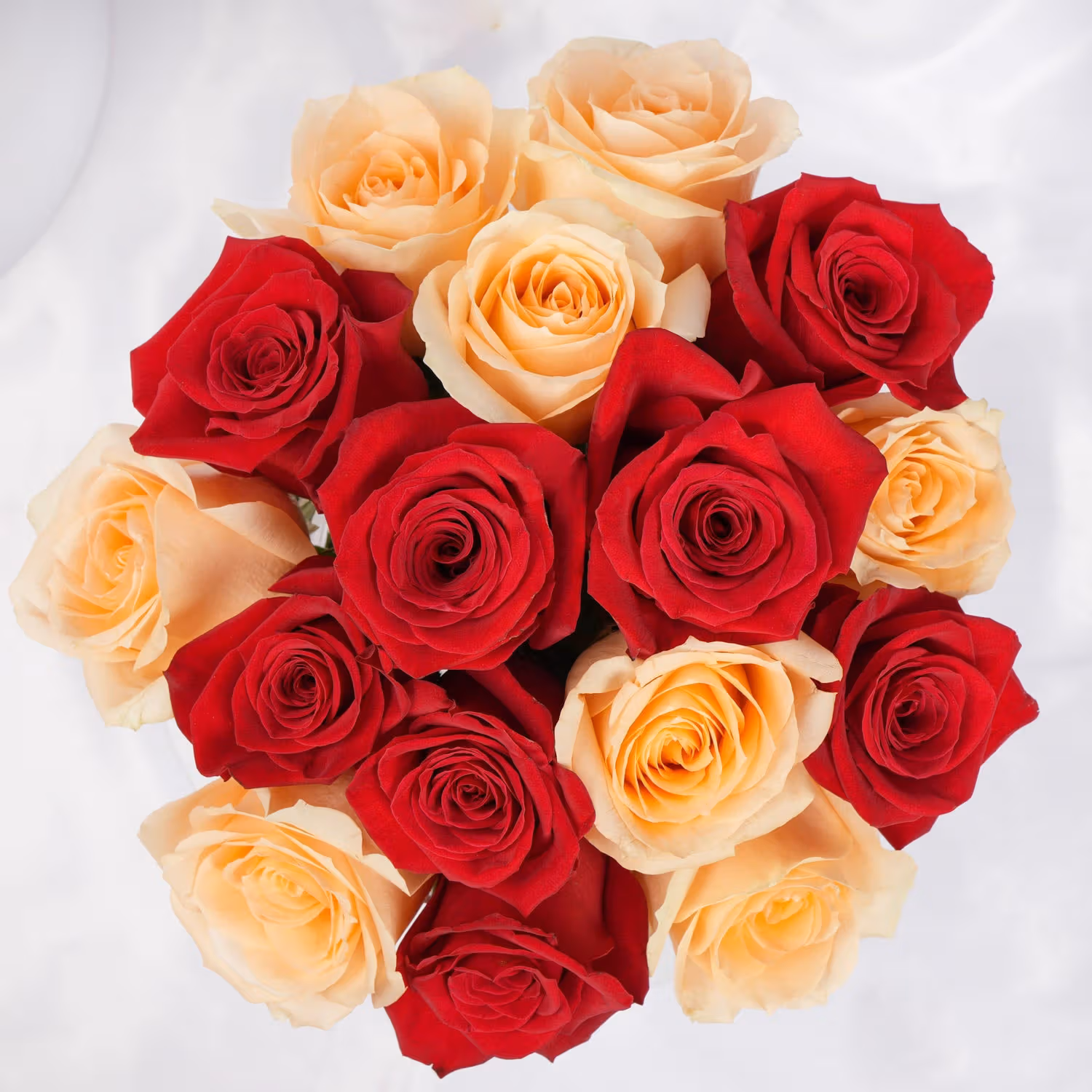 Valentine's Symphony: A Harmonious Bouquet of Roses - With Topper