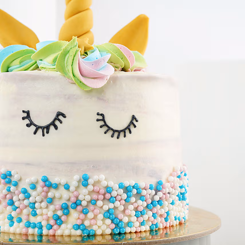 Cute Unicorn Vanilla Cake