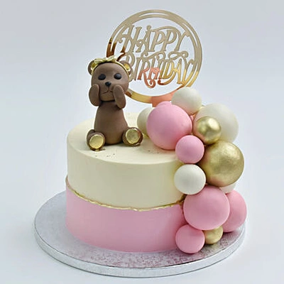 Charming Sweet Bear Hug Chocolate Cake - Perfect for Celebrations