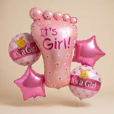 Adorable 'It's a Girl' Foil Balloon - Perfect for Baby Showers