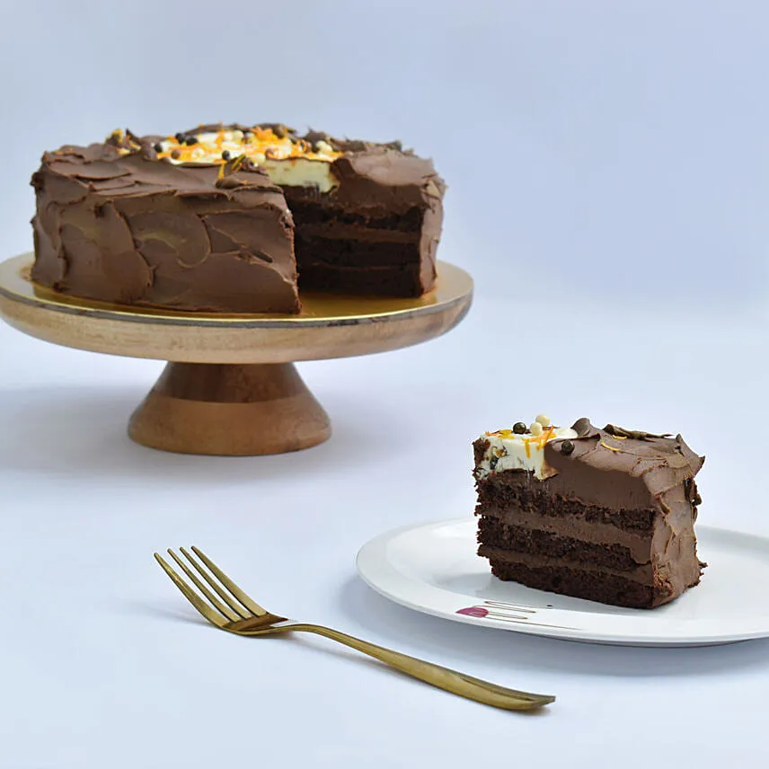 Heavenly Dark Chocolate Caramel Cake One And Half Kg