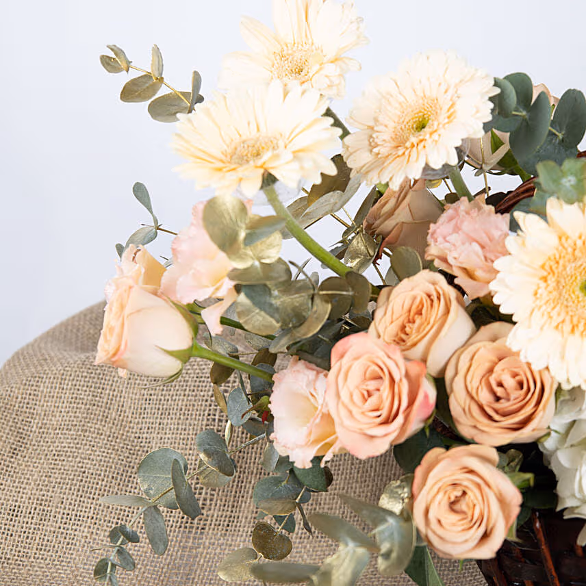 Fuzzy and Beautiful Flowers Basket