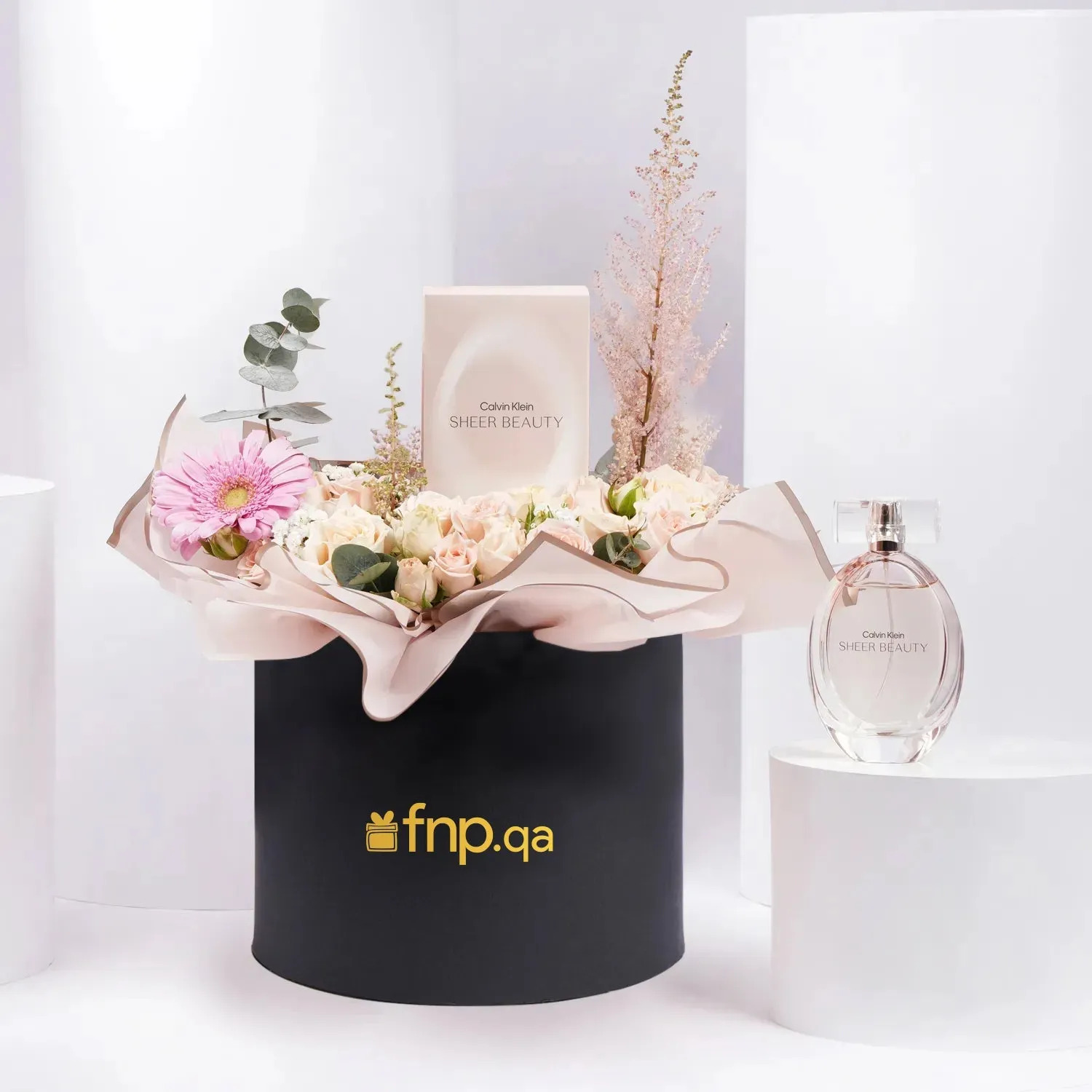 Calvin Klein Sheer Beauty Gift Box for Her - Elegant Floral Arrangement & Perfume