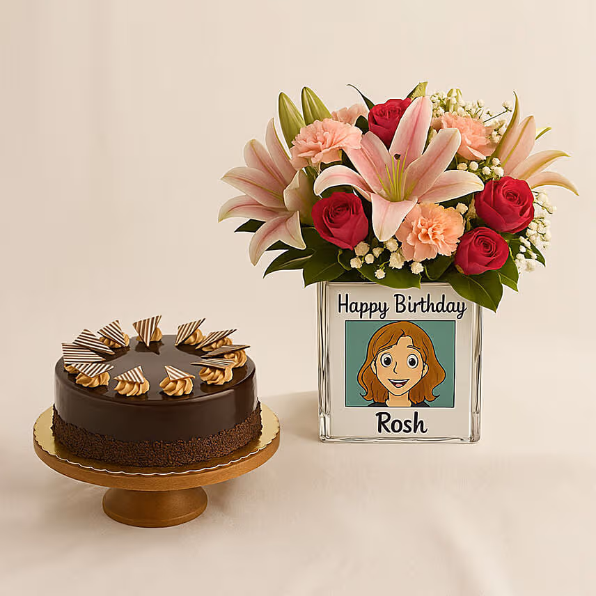 Personalise Your Ghibli Birthday Flowers And Cake