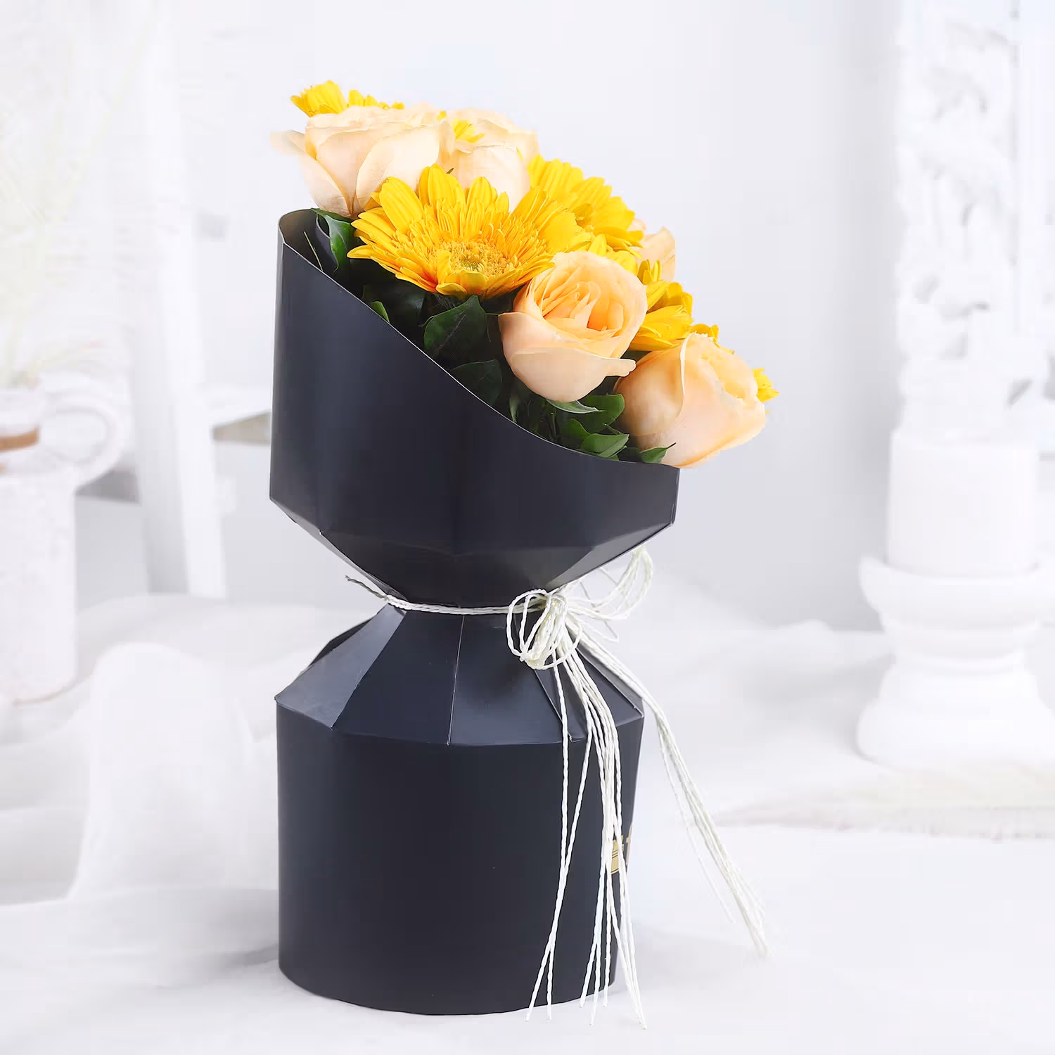 Exquisite Peachy Gerbera Delight Bouquet for Her