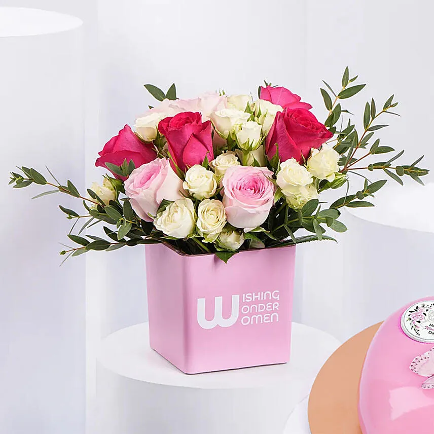 Wishing Wonder Women Flowers And Cake