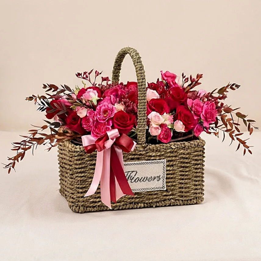 Basket of Love Roses