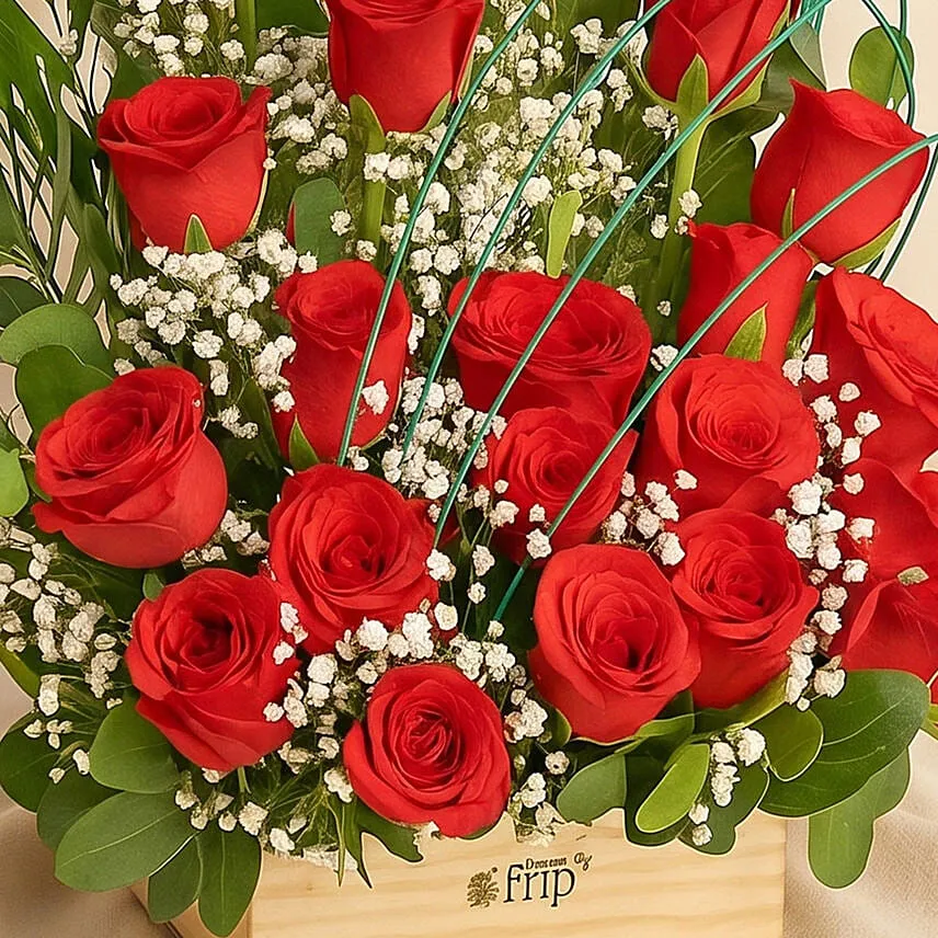 24 Red Roses Vase